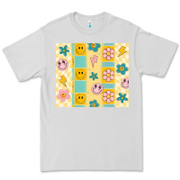 Dove Grey retro daisy Premium Tee - MaliasSmallBusiness