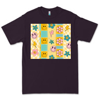 Plum retro daisy Premium Tee - MaliasSmallBusiness