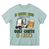 Arona a god day starts with golf carts and beer Heavy Core Tee - MaliasSmallBusiness