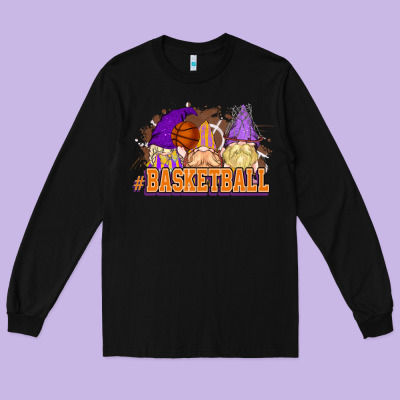 Basketball Gnomes Long Sleeve Tee Designed By Nancycooperartshop