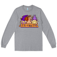 Heather Grey Basketball gnomes Long Sleeve Tee - NancyCooperArtShop