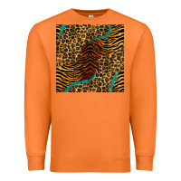 Carrot safari animals turquoise glitter seamless pattern Premium Sweatshirt - BundleAndBundleShop