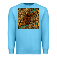 Ocean Blue safari animals turquoise glitter seamless pattern Premium Sweatshirt - BundleAndBundleShop