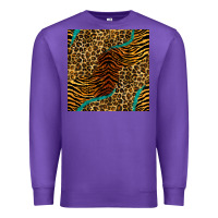 Purple safari animals turquoise glitter seamless pattern Premium Sweatshirt - BundleAndBundleShop