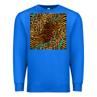 True Royal safari animals turquoise glitter seamless pattern Premium Sweatshirt - BundleAndBundleShop