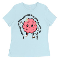 Baby Blue brain Ladies Tee - MaliasSmallBusiness