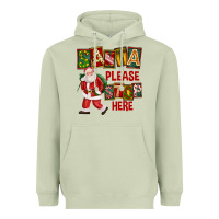 Matcha Santa Please Stop Here Heavyweight Hoodie - FaDigitalArtStudio