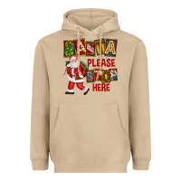 Mushroom Santa Please Stop Here Heavyweight Hoodie - FaDigitalArtStudio