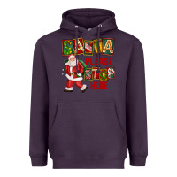 Plum Santa Please Stop Here Heavyweight Hoodie - FaDigitalArtStudio