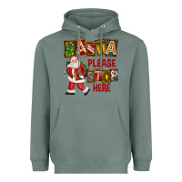 Sage Santa Please Stop Here Heavyweight Hoodie - FaDigitalArtStudio