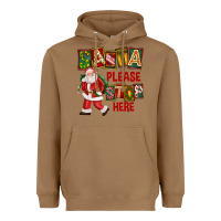 Toasted Coconut Santa Please Stop Here Heavyweight Hoodie - FaDigitalArtStudio