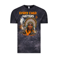 Cloud Black every child matters child and wolf Vintage Tee - BarkalooDesign