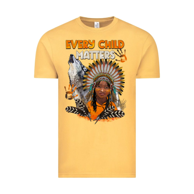 Every Child Matters Child And Wolf Vintage Tee by BarkalooDesign | Teevron