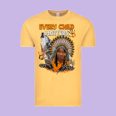 Every Child Matters Child And Wolf Vintage Tee Designed By Barkaloodesign