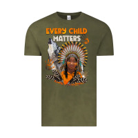Vintage Olive every child matters child and wolf Vintage Tee - BarkalooDesign