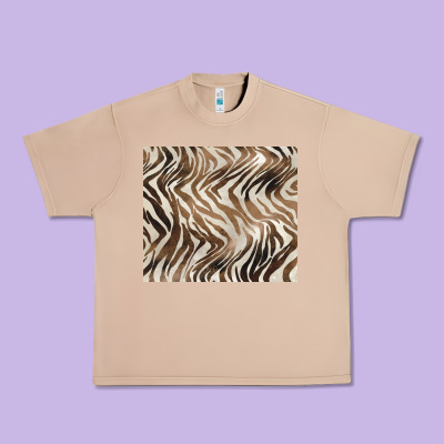 Brown Zebra Urban Heavy Tee Designed By Barkaloodesign