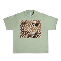 Oil Green brown zebra Urban Heavy Tee - BarkalooDesign