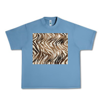Pebble Blue brown zebra Urban Heavy Tee - BarkalooDesign