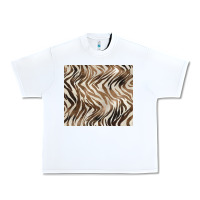 White brown zebra Urban Heavy Tee - BarkalooDesign