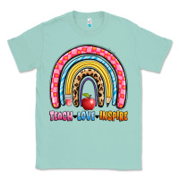 Seafoam teach love inspire rainbow Classic Tee - Artiststas