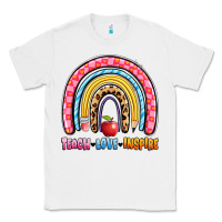 White teach love inspire rainbow Classic Tee - Artiststas