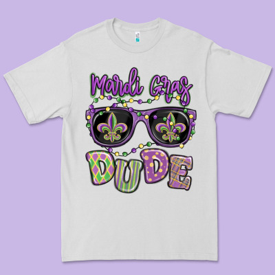 Mardi Gras Dude Premium Tee Designed By Maliassmallbusiness