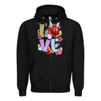 Black Easter love Teacher Zipper Hoodie - OliviaCreatesArt