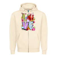 Sandshell Easter love Teacher Zipper Hoodie - OliviaCreatesArt