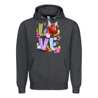 Smoke Easter love Teacher Zipper Hoodie - OliviaCreatesArt
