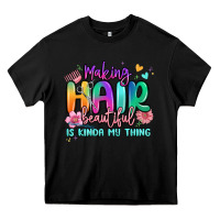 Black making hair beautiful is kinda my thing Heavy Core Tee - MaliasSmallBusiness