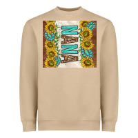 Mushroom nana sunflowers and turquoise gemstones Heavyweight Sweatshirt - TumblerDesignByShophia