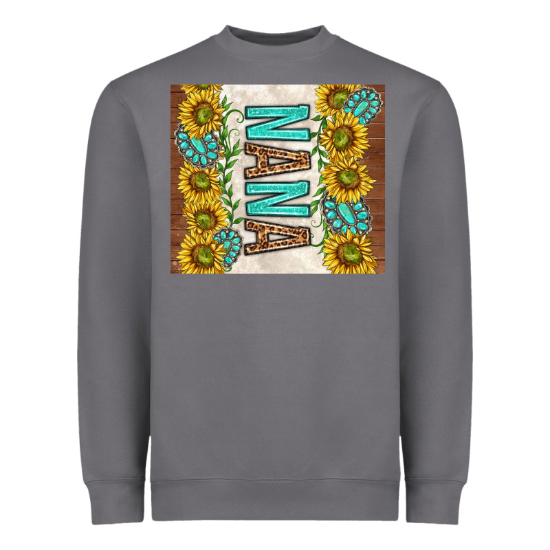 Nana Sunflowers And Turquoise Gemstones Heavyweight Sweatshirt by TumblerDesignByShophia | Teevron