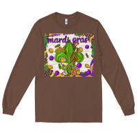 Chestnut Mardi Gras fleur de lis Long Sleeve Tee - NancyCooperArtShop