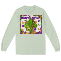 Matcha Mardi Gras fleur de lis Long Sleeve Tee - NancyCooperArtShop