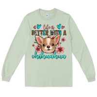 Matcha life is better with a chihuahua Long Sleeve Tee - Jasminsmagicworld