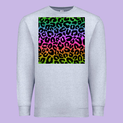 Leopard Glitter Seamless Pattern Premium Sweatshirt Designed By Bundleandbundleshop