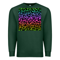 Sports Green leopard glitter seamless pattern Premium Sweatshirt - BundleAndBundleShop