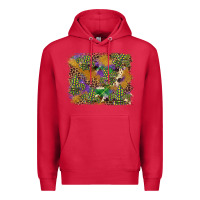 Cardinal mardi gras plaid purple glitter background Premium Hoodie - FaDigitalArtStudio