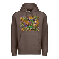 Coffee mardi gras plaid purple glitter background Premium Hoodie - FaDigitalArtStudio