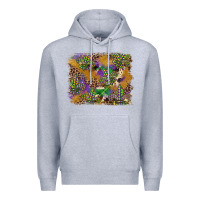 Heather Grey mardi gras plaid purple glitter background Premium Hoodie - FaDigitalArtStudio