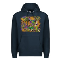 Navy mardi gras plaid purple glitter background Premium Hoodie - FaDigitalArtStudio