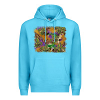 Ocean Blue mardi gras plaid purple glitter background Premium Hoodie - FaDigitalArtStudio
