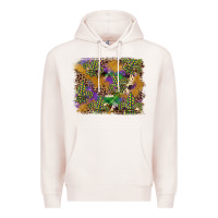 Pale Pink mardi gras plaid purple glitter background Premium Hoodie - FaDigitalArtStudio