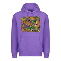 Purple mardi gras plaid purple glitter background Premium Hoodie - FaDigitalArtStudio