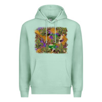 Seafoam mardi gras plaid purple glitter background Premium Hoodie - FaDigitalArtStudio