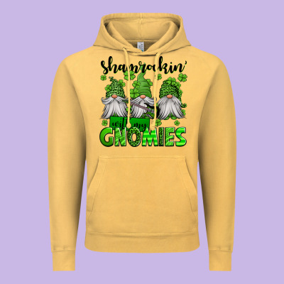Shamrockin' With My Gnomies St Patrick's Day Vintage Hoodie Designed By Jasminsmagicworld