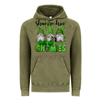 Vintage Olive shamrockin' with my gnomies st patrick's day Vintage Hoodie - Jasminsmagicworld