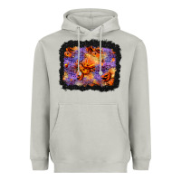Moon Dust halloween pumpkin and leopard background Heavyweight Hoodie - BundleAndBundleShop