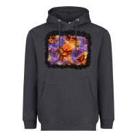 Smoke halloween pumpkin and leopard background Heavyweight Hoodie - BundleAndBundleShop