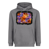 Storm halloween pumpkin and leopard background Heavyweight Hoodie - BundleAndBundleShop